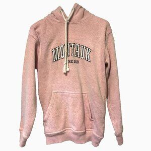 Basix of America Pink Montauk 'The End' hoodie w/kangaroo pocket Women's Medium